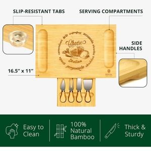 Wood Charcuterie Board Set 